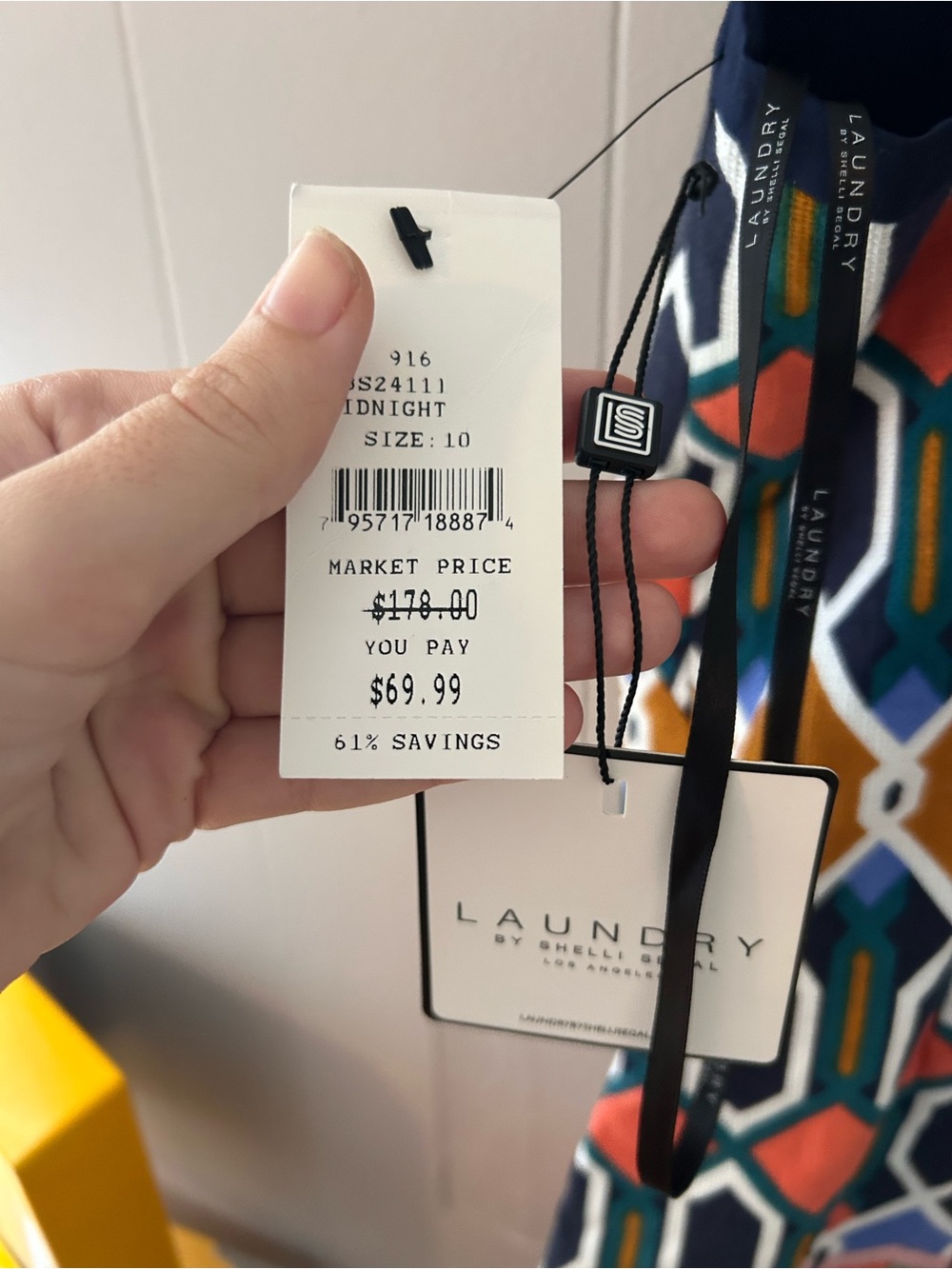 NWT Laundry by Shelli Segal Embroidered Geometric Shift Dress Size 10 - Picture 16 of 16